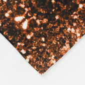 Bronzebraun-Imitat aus Kupfer Glitzer Glitzern Fleecedecke (Ecke)