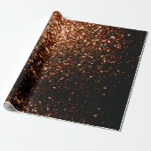 Bronzebraun-Imitat aus Kupfer Glitzer Glitzern Geschenkpapier (Ungerollt)