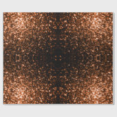 Bronzebraun-Imitat aus Kupfer Glitzer Glitzern Geschenkpapier (Flach)