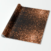 Bronzebraun-Imitat aus Kupfer Glitzer Glitzern Geschenkpapier (Ungerollt)