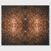 Bronzebraun-Imitat aus Kupfer Glitzer Glitzern Geschenkpapier (Flach)