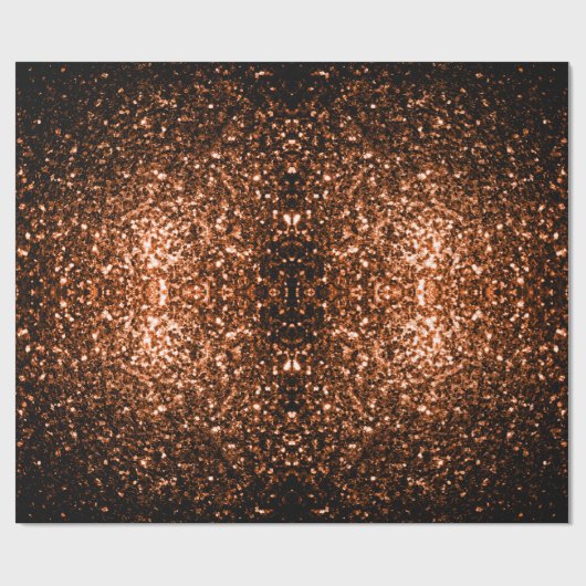 Bronzebraun-Imitat aus Kupfer Glitzer Glitzern Geschenkpapier (Flach)