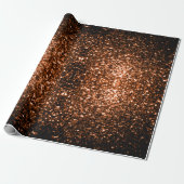 Bronzebraun-Imitat aus Kupfer Glitzer Glitzern Geschenkpapier (Ungerollt)