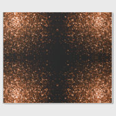 Bronzebraun-Imitat aus Kupfer Glitzer Glitzern Geschenkpapier (Flach)