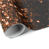 Bronzebraun-Imitat aus Kupfer Glitzer Glitzern Geschenkpapier (Rolleneckpunkt)