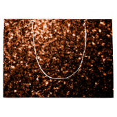 Bronzebraun-Imitat aus Kupfer Glitzer Glitzern Große Geschenktüte (Vorderseite)