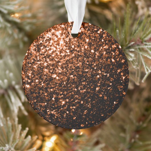 Bronzebraun-Imitat aus Kupfer Glitzer Glitzern Ornament (Baum)