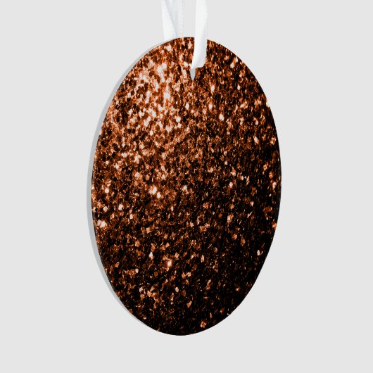 Bronzebraun-Imitat aus Kupfer Glitzer Glitzern Ornament (Vorderseite)