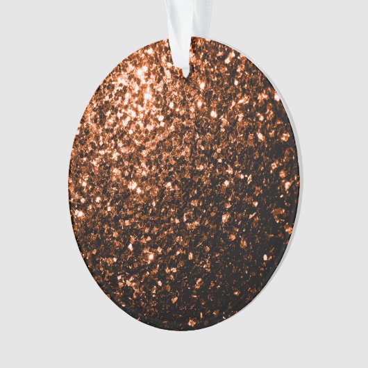 Bronzebraun-Imitat aus Kupfer Glitzer Glitzern Ornament (Vorderseite)