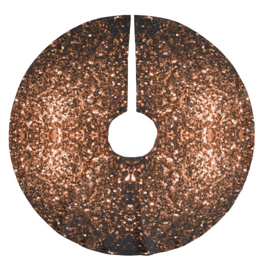 Bronzebraun-Imitat aus Kupfer Glitzer Glitzern Polyester Weihnachtsbaumdecke (Vorderseite)