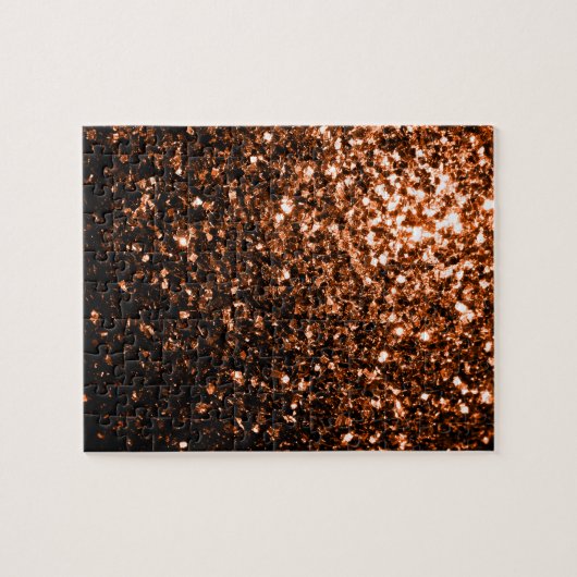 Bronzebraun-Imitat aus Kupfer Glitzer Glitzern Puzzle (Horizontal)