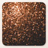 Bronzebraun-Imitat aus Kupfer Glitzer Glitzern Rechteckiger Pappuntersetzer (Vorderseite)