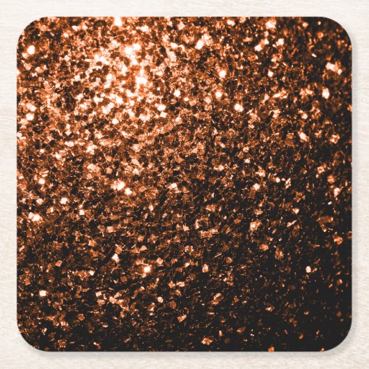 Bronzebraun-Imitat aus Kupfer Glitzer Glitzern Rechteckiger Pappuntersetzer (Vorderseite)