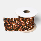 Bronzebraun-Imitat aus Kupfer Glitzer Glitzern Satinband (Spule)