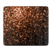 Bronzebraun-Imitat aus Kupfer Glitzer Glitzern Schneidebrett (Vorderseite)