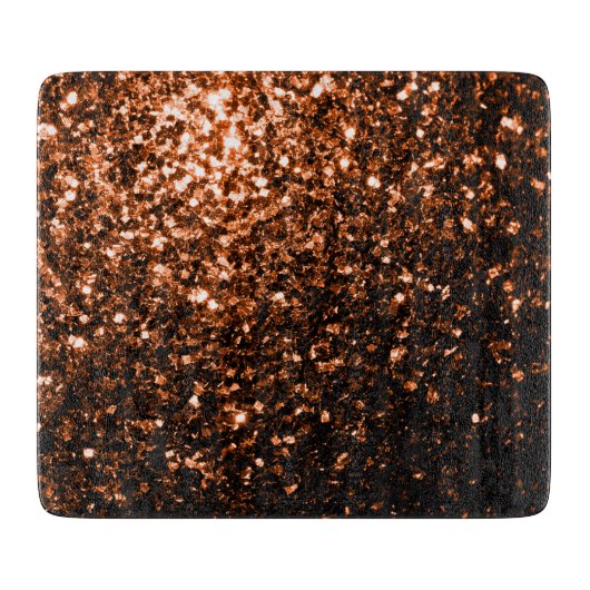 Bronzebraun-Imitat aus Kupfer Glitzer Glitzern Schneidebrett (Vorderseite)