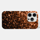 Bronzebraun Imitate Glitzer Glitzern Case-Mate iPhone Hülle (Rückseite (Horizontal))
