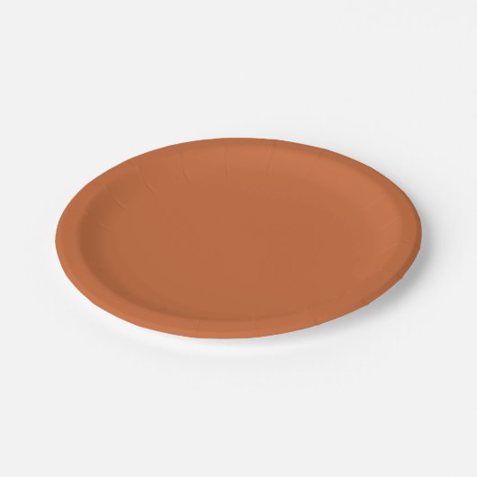 Bronzebraun Pappteller (Schrägansicht)