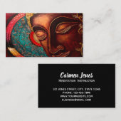 Bronzebuddha-Meditations-Lehrer Visitenkarte (Vorne/Hinten)