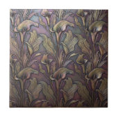 Bronzed Calla Lily Art Nouveau ID1226 Fliese (Vorderseite)