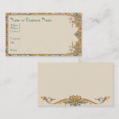 Bronzed Viktorianisch Geblüht Visitenkarte (Vorne/Hinten)