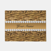 BronzegoldImitat-Foliezebra-Streifen Fußmatte (Vorderseite)