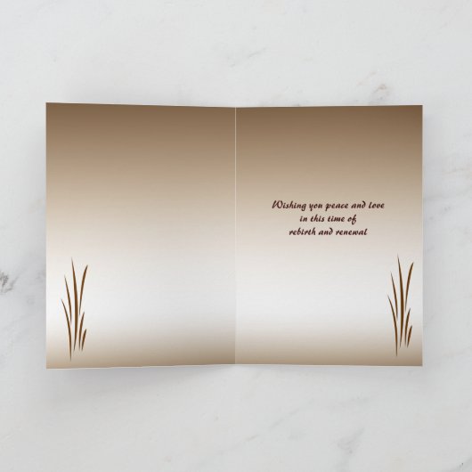 Bronzegras Ostern Feiertagskarte (Innenseite)