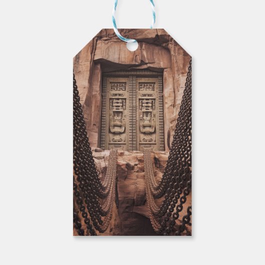 Bronzekettentür Geschenkanhänger (Rückseite)