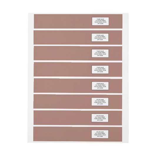 Bronzeklassiker gefärbt Rundum-Adressaufkleber (Bogen)