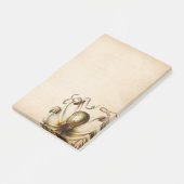 Bronzekrake alterte Sepia Steampunk Reise Post-it Klebezettel (angewinkelt)