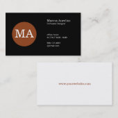 Bronzekreis für das Serientyp Monogramm Visitenkarte (Vorne/Hinten)