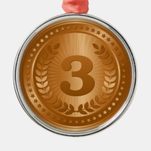 Bronzemedaille 3. Platz Ornament Aus Metall