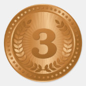 Bronzemedaille 3. Platz Runder Aufkleber (Vorderseite)