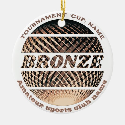 Bronzemedaille, Gewinner des 3. Keramik Ornament (Vorne)