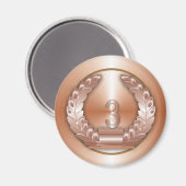 Bronzemedaille Magnet (Vorderseite/Rückseite)