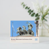 Bronzemonument in Buenos Aires Postkarte (Stehend Vorderseite)