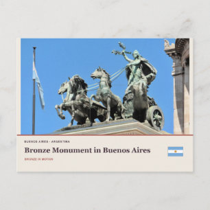 Bronzemonument in Buenos Aires Postkarte