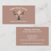 Bronzer Spray Body Paint Lady Mobile Tanning Visitenkarte (Vorne/Hinten)