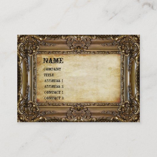 Bronzerahmen - Visitenkarte (Vorderseite)