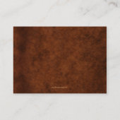 Bronzerolle-Blatt-elegante Visitenkarte (Rückseite)