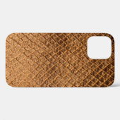 Bronzesnake-Lederleder mit Wavy-Textur Case-Mate iPhone Hülle (Rückseite (Horizontal))