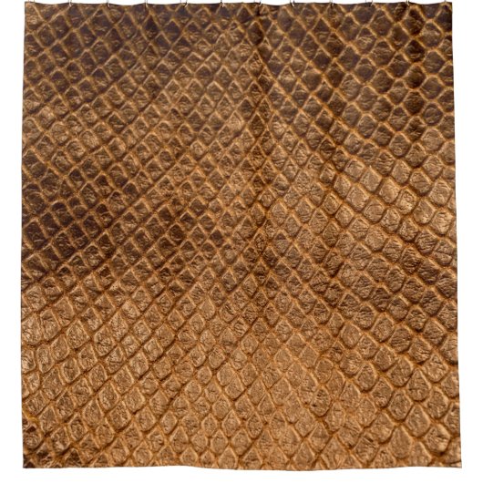 Bronzesnake-Lederleder mit Wavy-Textur Duschvorhang (Vorderseite)