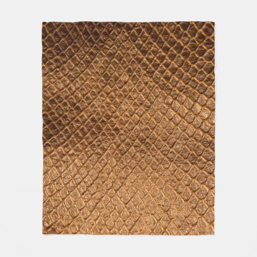 Bronzesnake-Lederleder mit Wavy-Textur Fleecedecke (Vorderseite)