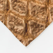 Bronzesnake-Lederleder mit Wavy-Textur Fleecedecke (Ecke)