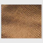 Bronzesnake-Lederleder mit Wavy-Textur Geschenkpapier (Flach)