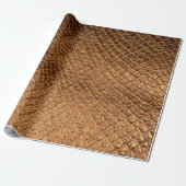 Bronzesnake-Lederleder mit Wavy-Textur Geschenkpapier (Ungerollt)