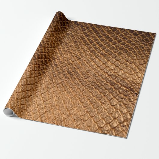Bronzesnake-Lederleder mit Wavy-Textur Geschenkpapier (Ungerollt)