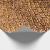 Bronzesnake-Lederleder mit Wavy-Textur Geschenkpapier (Ecke)