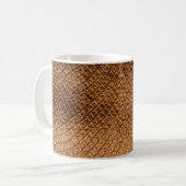Bronzesnake-Lederleder mit Wavy-Textur Kaffeetasse (Vorderseite Links)