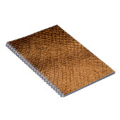 Bronzesnake-Lederleder mit Wavy-Textur Notizblock (Rechte Seite)